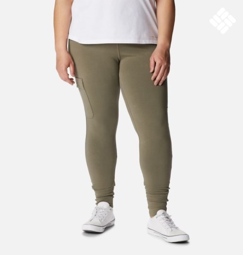 Women's Columbia Trek Leggings Olive | Plus Size CA-O1406